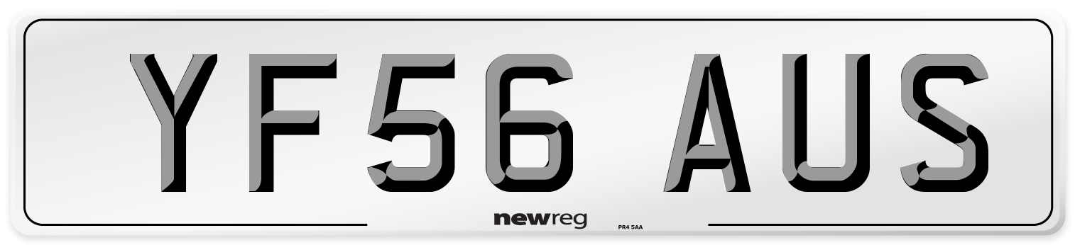 YF56 AUS Number Plate from New Reg